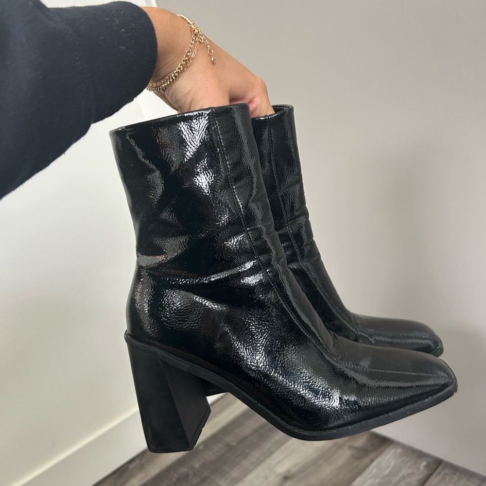 Black Heeled Boots Kaia